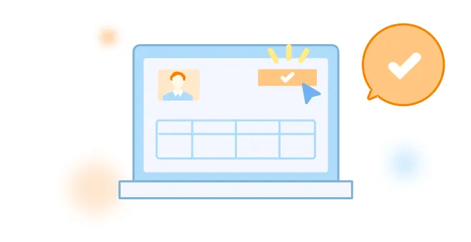 アセスメントやカレンダー、請求書が並んでいる。背景には上昇している矢印がある。